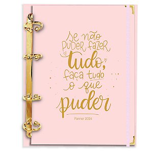 Fichário Agenda: Faça tudo o que puder - Rosa
