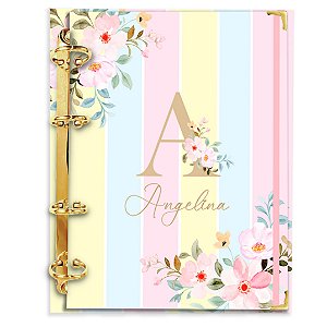 Fichário Agenda: Alfabeto Inicial do seu nome - Candy Fofo
