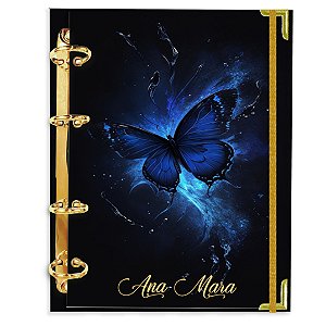 Fichário Agenda: Borboleta Azul