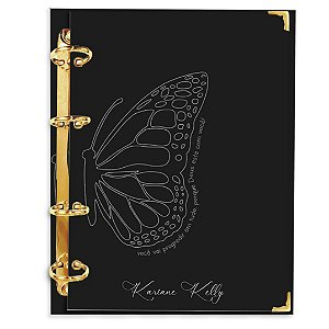 Fichário Agenda: Borboleta Preta