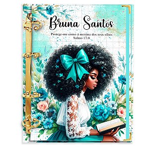 Fichário Agenda:  Mulher Negra Cristã  Linda Tiffany