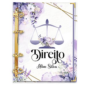 Fichário Agenda:  Profissão Direito Advogada Lilás