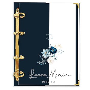 Fichário Agenda:  Profissão Direito Advogada - Azul Marinho