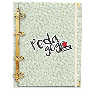 Fichário Agenda: Profissão Logo Pedagogia Verde