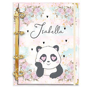Fichário Agenda: Pandinha Floral