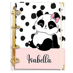 Fichário Agenda: Pandinha Poa Rosa