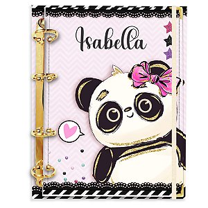 Fichário Agenda: Pandinha Laço Rosa