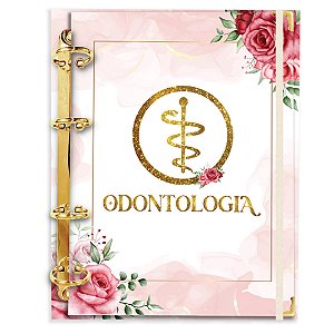 Fichário Agenda: Profissão Odontologia Dourado