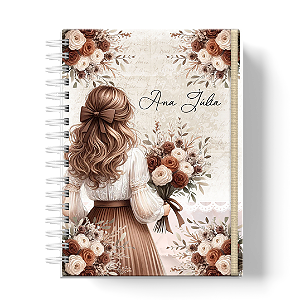 Planner de Estudos: Floral Marrom