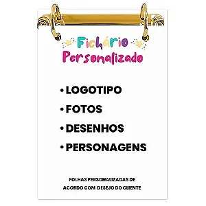 Mini Fichário: ( Anexe sua imagem ) - Leia a Descrição