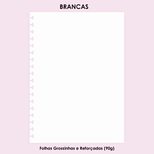 Refil Branco - para Caderno  Reposicionável Inteligente  50 Folhas | 90g