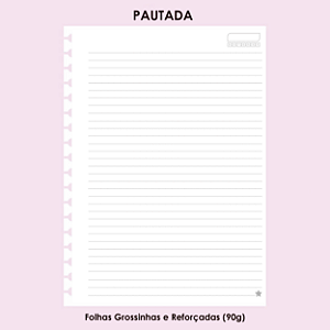 Refil Pautado - Caderno Reposicionável Inteligente 50 Folhas | 90g