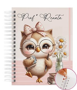 Caderno Reposicionável: 80 Folhas  | Capa Dura | 90g  Personalizado - Professor 02