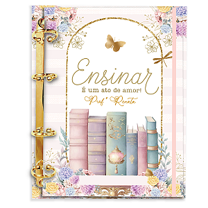 Agenda Fichário Personalizada Reposicionável:  Professor(a) Ensinar