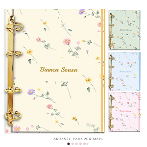 Agenda Fichário Personalizada Reposicionável: Primavera Suave