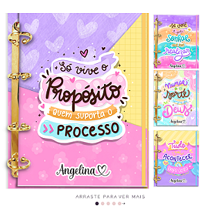 Agenda Fichário Personalizada Reposicionável: Coleção Colorê