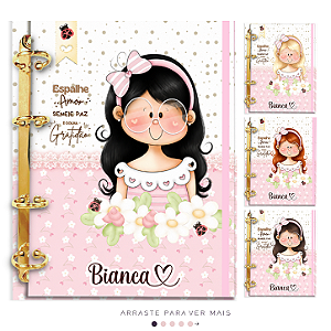 Agenda Fichário Personalizada Reposicionável: Doce Gratidão