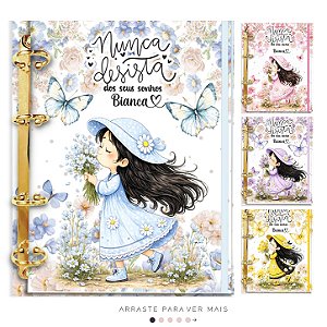 Agenda Fichário Personalizada Reposicionável: Jardim dos Sonhos