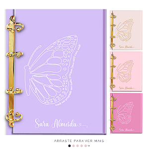 Agenda Fichário Personalizada Reposicionável: Além das Asas 1