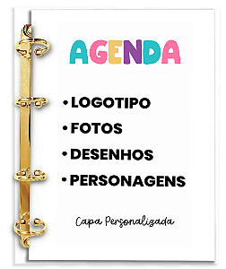 Fichário Agenda Personalizado: ( Anexe sua imagem ) - Leia a Descrição