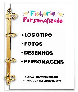 Fichário Agenda Personalizado: ( Anexe sua imagem ) - Leia a Descrição