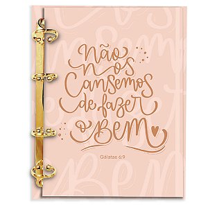 Agenda Fichário Personalizada Reposicionável: Cristã - Fazer o Bem