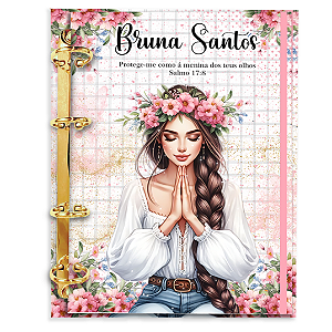 Agenda Fichário Personalizada Reposicionável : Cristã Trança