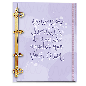 DUPLICADO - Agenda Fichário Personalizada Reposicionável:  FM Lilás