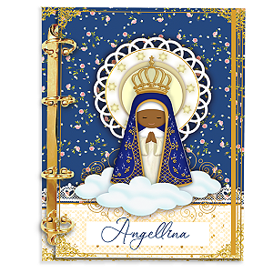 Agenda Fichário Personalizada Reposicionável: Nossa Senhora Aparecida