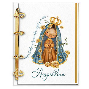 Agenda Fichário Personalizada Reposicionável: Nossa Senhora Aparecida