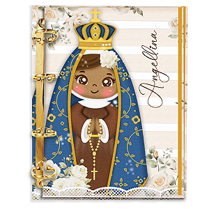 Agenda Fichário Personalizada Reposicionável: Nossa Senhora Aparecida