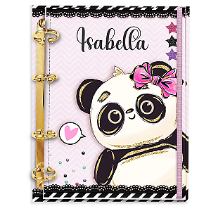 Agenda Fichário Personalizada Reposicionável: Pandinha 03