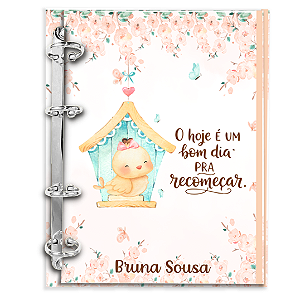 Agenda Fichário Personalizada Reposicionável: Passaro 2