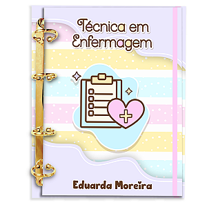 Agenda Fichário Personalizada Reposicionável: Enfermagem 18