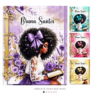 Agenda Fichário Personalizada Reposicionável: Entre Flores