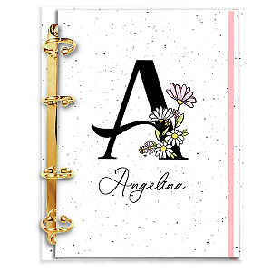 Agenda Fichário Personalizada Reposicionável: Alfabeto 10