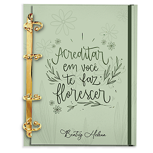 Fichário Personalizado Reposicionável Pautado: Frases Motivacionais Vd2