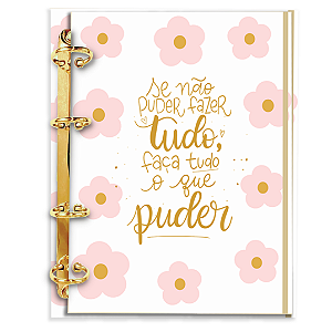 Fichário Personalizado Reposicionável Pautado: Frases Motivacionais 01