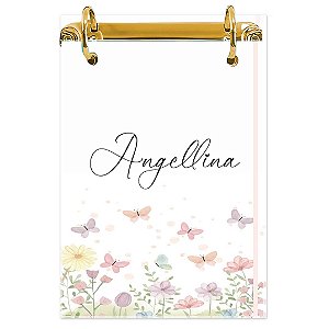 Bloco Fichário A5 Personalizado Reposicionável: Borboleta 27