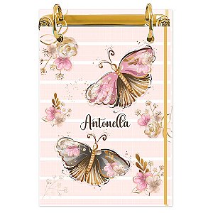 Bloco Fichário A5 Personalizado Reposicionável: Borboleta 26