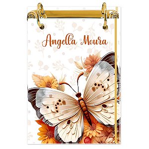 Bloco Fichário A5 Personalizado Reposicionável: Borboleta 25