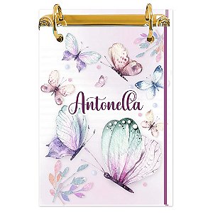 Bloco Fichário A5 Personalizado Reposicionável: Borboleta 1