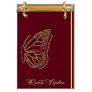 Bloco Fichário A5 Personalizado Reposicionável: Borboleta 20