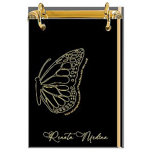 Bloco Fichário A5 Personalizado Reposicionável: Borboleta 19