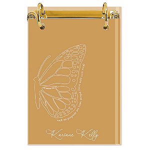 Bloco Fichário A5 Personalizado Reposicionável: Borboleta 13