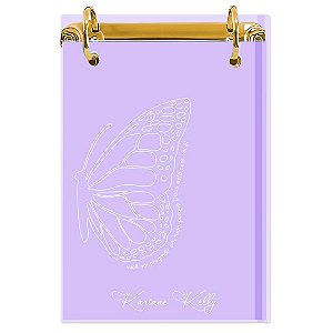 Bloco Fichário A5 Personalizado Reposicionável: Borboleta 12