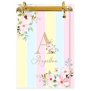 Bloco Fichário A5 Personalizado: Inicial do seu Nome 04