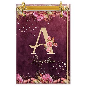 Bloco Fichário A5 Personalizado: Inicial do seu Nome 05