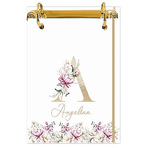 Bloco Fichário A5 Personalizado: Inicial do seu Nome 06