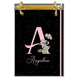 Bloco Fichário A5 Personalizado Reposicionável: Inicial do seu Nome 09